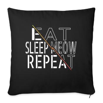 Persian Big Cat Cat Hair Tshirts Guenon Black - Sofa pillowcase 17,3'' x 17,3'' (45 x 45 cm) - black - Front