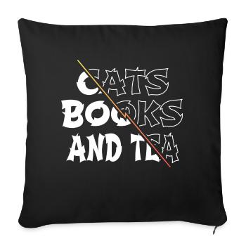Mammal Cat Humor Cat Face Hoodies and Sweatshirts - Sofa pillowcase 17,3'' x 17,3'' (45 x 45 cm) - black - Front
