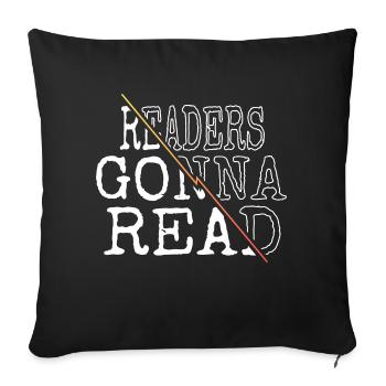 Bookish Stuff Typography Green I Love Books - Sofa pillowcase 17,3'' x 17,3'' (45 x 45 cm) - black - Front