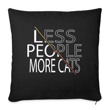 Black Cat Hoodies and Sweatshirts Cat Cat Lover - Sofa pillowcase 17,3'' x 17,3'' (45 x 45 cm) - black - Front