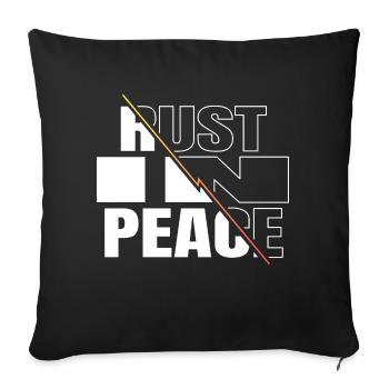 quote robotics engineering frc robotics tshirt - Sofa pillowcase 17,3'' x 17,3'' (45 x 45 cm) - black - Front