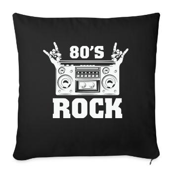 Rock and Roll 80's - Music Band - Housse de coussin décorative 45 x 45 cm - noir - Devant