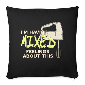 J’ai des sentiments mitigés à propos de cette cuisson rétro - Housse de coussin décorative 45 x 45 cm - noir - Devant