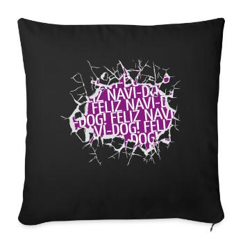 Beagle Dog Gift Déclaration de bien-être animal Propriétaire - Housse de coussin décorative 45 x 45 cm - noir - Devant