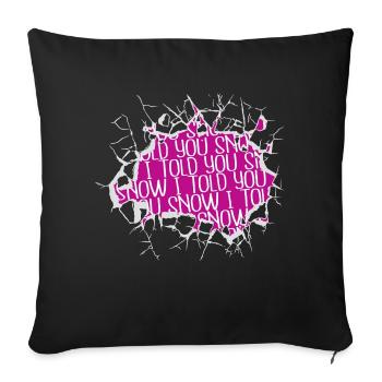 Dinosaur Fan Christmas Couples Dinosaur Moon - Sofa pillowcase 17,3'' x 17,3'' (45 x 45 cm) - black - Front