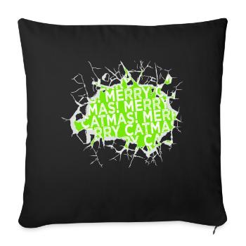 plage guenon animaux chat humour maison chat avogato - Housse de coussin décorative 45 x 45 cm - noir - Devant