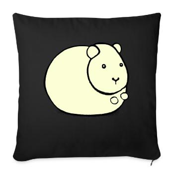 Hamster mignon animal rongeur animaux drôle animal 4 - Housse de coussin décorative 45 x 45 cm - noir - Devant