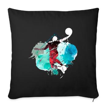 Basketball Basketball Player Dunking Splash Colorful - Sofa pillowcase 17,3'' x 17,3'' (45 x 45 cm) - black - Front