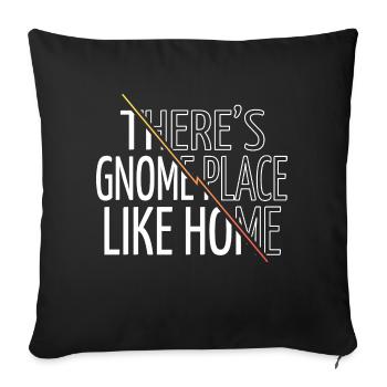 Citation de chambre Noël Humour Heureux - Housse de coussin décorative 45 x 45 cm - noir - Devant