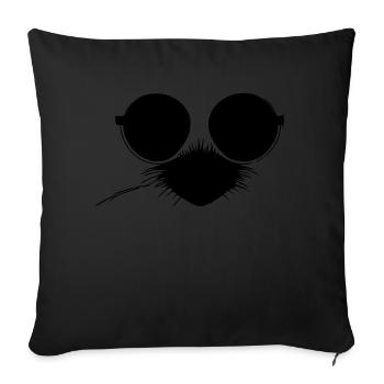 Porcupine Lunettes de soleil Mignons animaux Vector 24 - Housse de coussin décorative 45 x 45 cm - noir - Devant