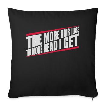 J’ai plus de tête - Housse de coussin décorative 45 x 45 cm - noir - Devant