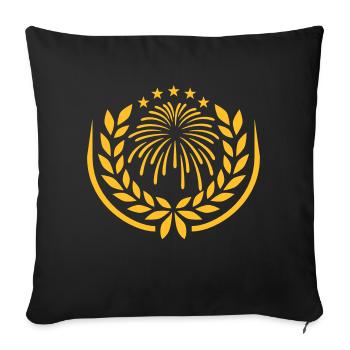 Feux d’artifice Sky Fête du Nouvel An - Housse de coussin décorative 45 x 45 cm - noir - Devant