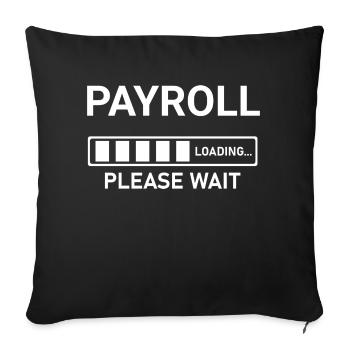 Payroll Loading Please Wait - Sofa pillowcase 17,3'' x 17,3'' (45 x 45 cm) - black - Front