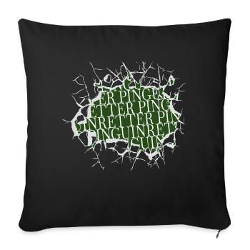 winter hund antaktis riesenalk zitat birthday - Sofakissenbezug 45 x 45 cm - Schwarz - Vorne