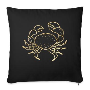 Crabe - Housse de coussin décorative 45 x 45 cm - noir - Devant