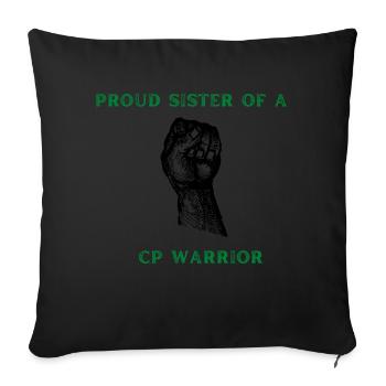 Proud Sister - Sofa pillowcase 17,3'' x 17,3'' (45 x 45 cm) - black - Front