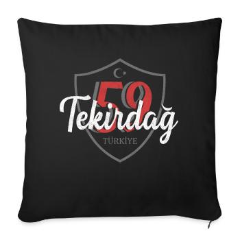 Tekirdag - Sofakissenbezug 45 x 45 cm - Schwarz - Vorne