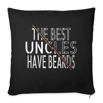 facical hair gift idea bearded collie - Sofakissenbezug 45 x 45 cm - Schwarz - Vorne