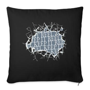 fish hook baltic sea rainbow trout cool sea jokes - Sofa pillowcase 17,3'' x 17,3'' (45 x 45 cm) - black - Front