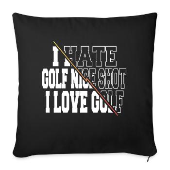 GolfSweat à capuche GolfMom FunnyGolfDéclaration de cadeau - Housse de coussin décorative 45 x 45 cm - noir - Devant