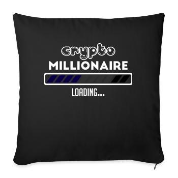 Bitcoin Trading Crypto Stocks - Housse de coussin décorative 45 x 45 cm - noir - Devant