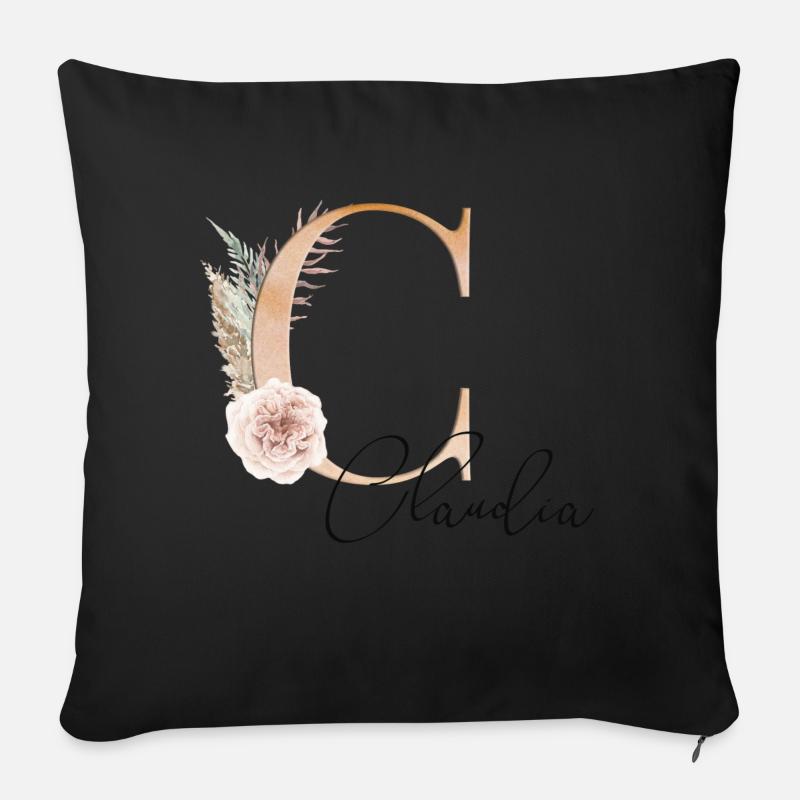 Claudia! Nom Boho - Housse de coussin décorative 45 x 45 cm - noir