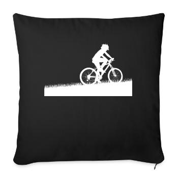 Biking Running Marathon Triathlon Bike - Sofa pillowcase 17,3'' x 17,3'' (45 x 45 cm) - black - Front