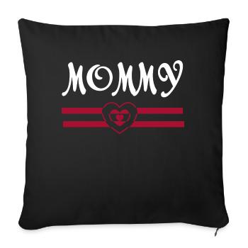 Schwangerschaft Babyparty Babyshower Boy Girl - Sofakissenbezug 45 x 45 cm - Schwarz - Vorne