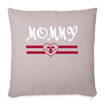 Grossesse Baby shower Babyshower Boy Girl - Housse de coussin décorative 45 x 45 cm - taupe clair - Devant
