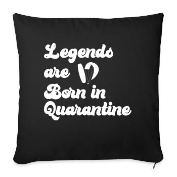 Schwangerschaft Babyparty Babyshower Boy Girl - Sofakissenbezug 45 x 45 cm - Schwarz - Vorne
