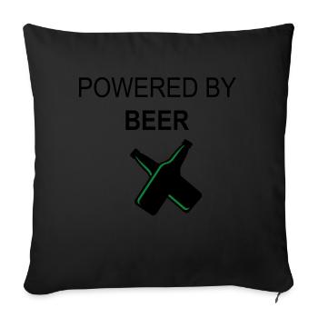 Bière Bière Vin Vino Party - Housse de coussin décorative 45 x 45 cm - noir - Devant
