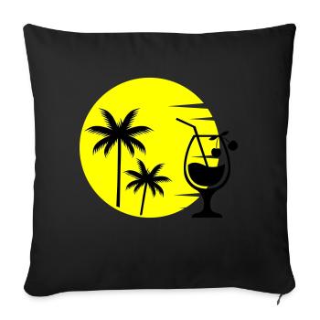 Cocktail Sunset - Sofakissenbezug 45 x 45 cm - Schwarz - Vorne
