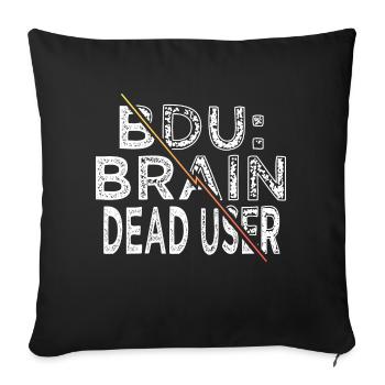 quote computer science analyst hacking coder - Sofa pillowcase 17,3'' x 17,3'' (45 x 45 cm) - black - Front
