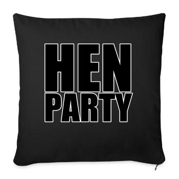 Hen Party - 1980s Style - Sofa pillowcase 17,3'' x 17,3'' (45 x 45 cm) - black - Front