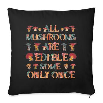 Mushroomer - Sofa pillowcase 17,3'' x 17,3'' (45 x 45 cm) - black - Front