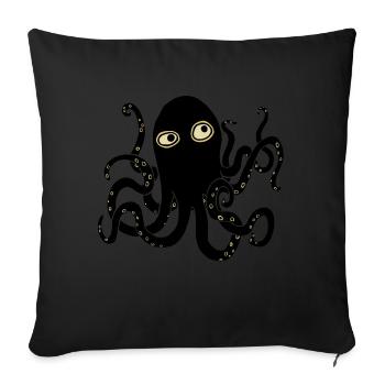 Octopuses - Sofa pillowcase 17,3'' x 17,3'' (45 x 45 cm) - black - Front
