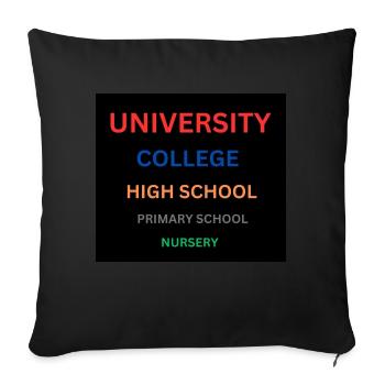 UNIVERSITY-NURSERY BRAND - Sofa pillowcase 17,3'' x 17,3'' (45 x 45 cm) - black - Front
