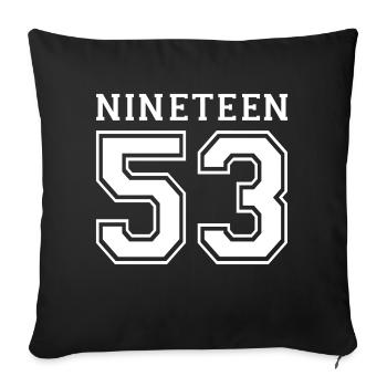 1953 - Housse de coussin décorative 45 x 45 cm - noir - Devant
