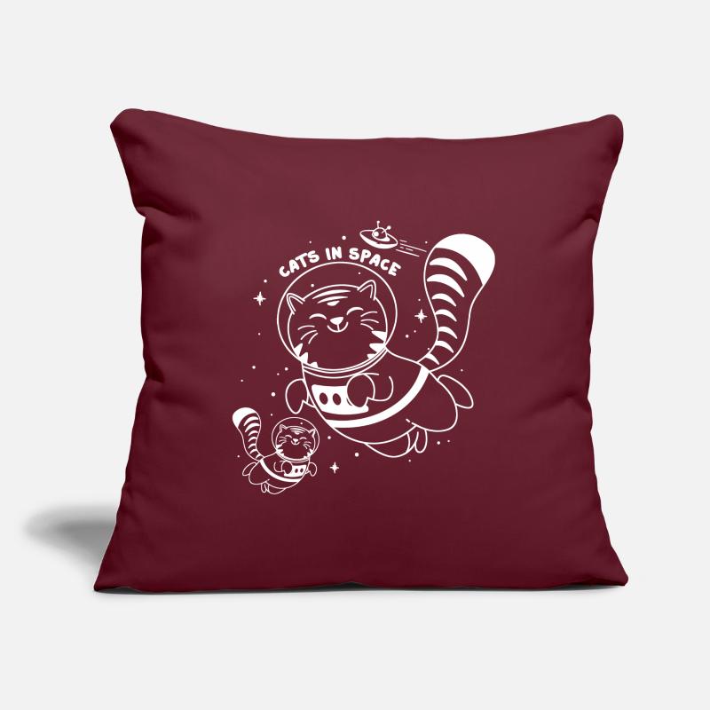 Chats dans l’espace - Chat Astronaute Mignon Funny Print Housse de coussin décorative 45 x 45 cm
