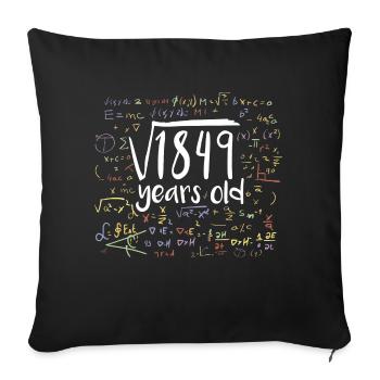 43rd Birthday Square Root of 1849: 43 Years Old - Sofa pillowcase 17,3'' x 17,3'' (45 x 45 cm) - black - Front