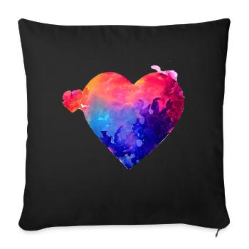 Valentine's Day Mother's Day Love Wedding Engagement - Sofa pillowcase 17,3'' x 17,3'' (45 x 45 cm) - black - Front