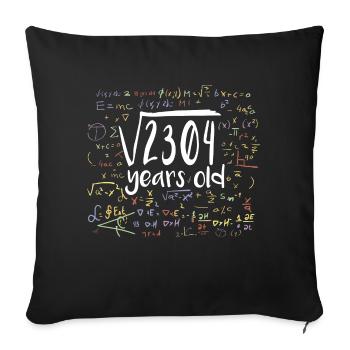 48th Birthday Square Root of 2304: 48 Years Old - Sofa pillowcase 17,3'' x 17,3'' (45 x 45 cm) - black - Front
