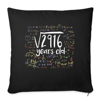 54th Birthday Square Root of 2916: 54 Years Old - Sofa pillowcase 17,3'' x 17,3'' (45 x 45 cm) - black - Front