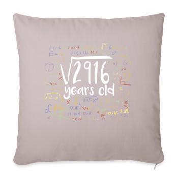 54th Birthday Square Root of 2916: 54 Years Old - Sofa pillowcase 17,3'' x 17,3'' (45 x 45 cm) - light taupe - Front