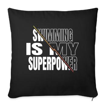 cyclisme nageurs anniversaire cadeau idée triathlon - Housse de coussin décorative 45 x 45 cm - noir - Devant