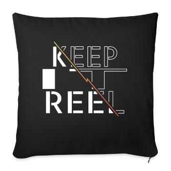 Bass Fishing Tournaments Fish Hook Funny Quote - Sofa pillowcase 17,3'' x 17,3'' (45 x 45 cm) - black - Front