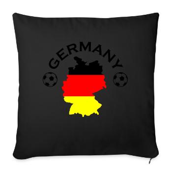 Fußball Football - Housse de coussin décorative 45 x 45 cm - noir - Devant