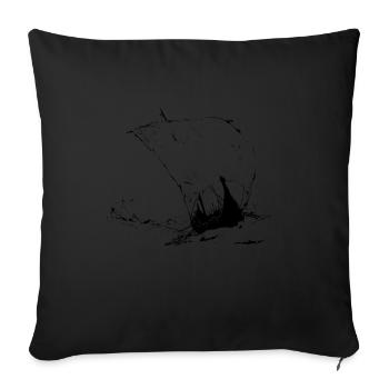Viking Sailing - Sofa pillowcase 17,3'' x 17,3'' (45 x 45 cm) - black - Front