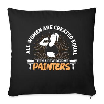 Toutes les femmes sont créées égales puis quelques-unes deviennent douleur - Housse de coussin décorative 45 x 45 cm - noir - Devant