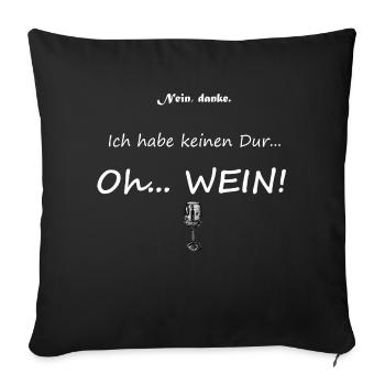 Durst, weiß - Sofakissenbezug 45 x 45 cm - Schwarz - Vorne